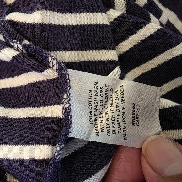 NEW navy stripped sleeveless top size L - Picture 5 of 5